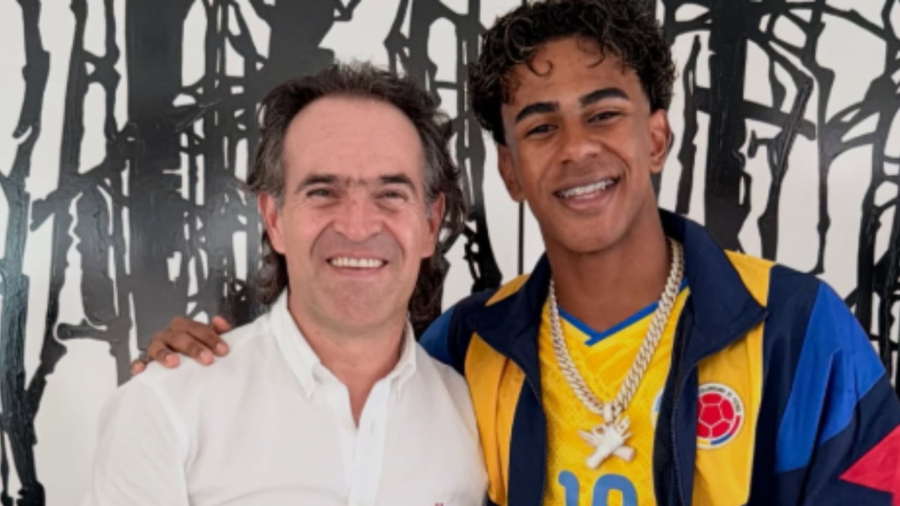Fico Gutiérrez presumió su foto con Lamine Yamal en Medellín.