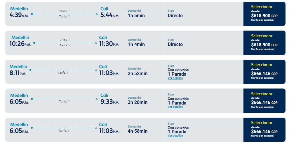 Viva Air vuelo 5 de noviembre Medellín Cali