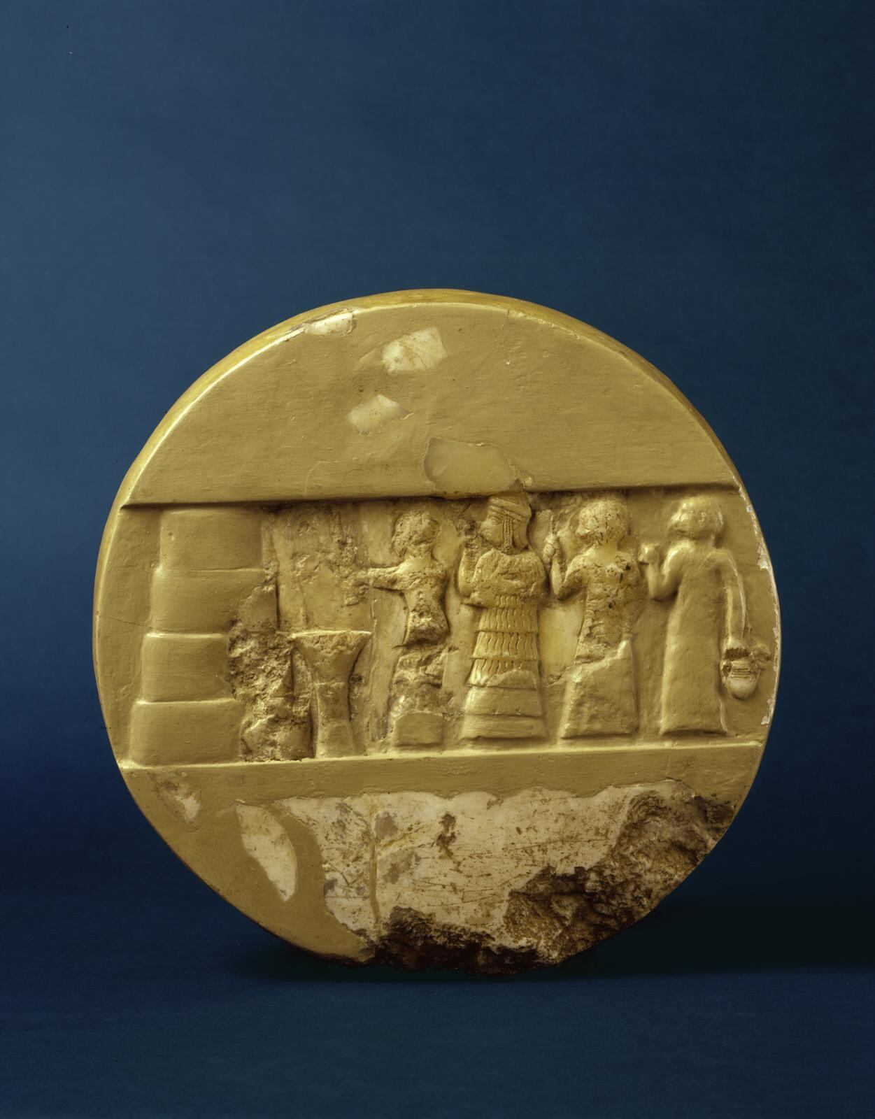 Disco de Enheduanna, encontrado en una cámara del templo Larsa de Nin-Gal (el Gig-par-ku). Penn Museum