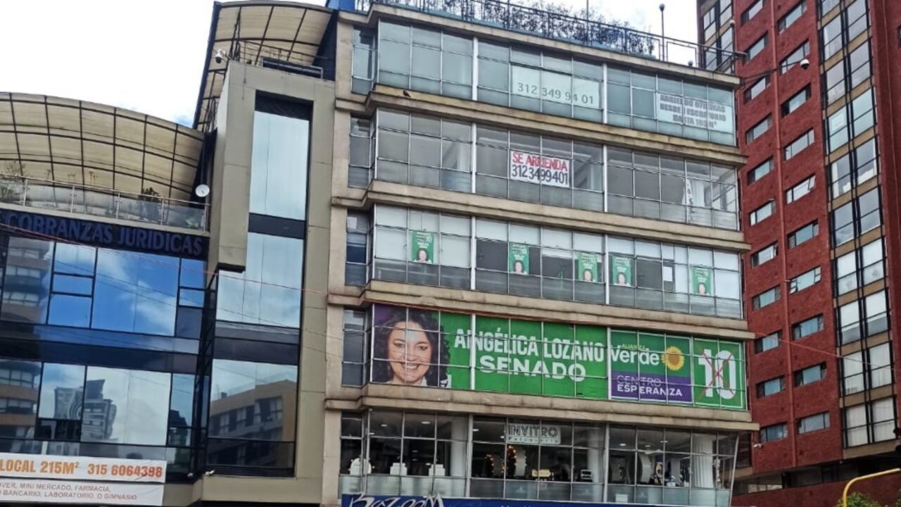 Fachada de la sede de campaña de Angélica Lozano.