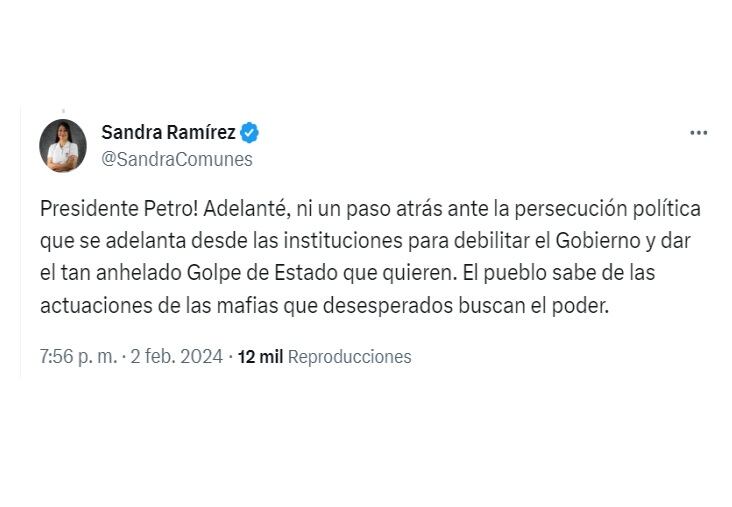 Petro fue más allá y puso sobre la mesa que sectores del narcotráfico, “políticos corruptos y sectores corruptos de la Fiscalía buscan la salida del presidente”.