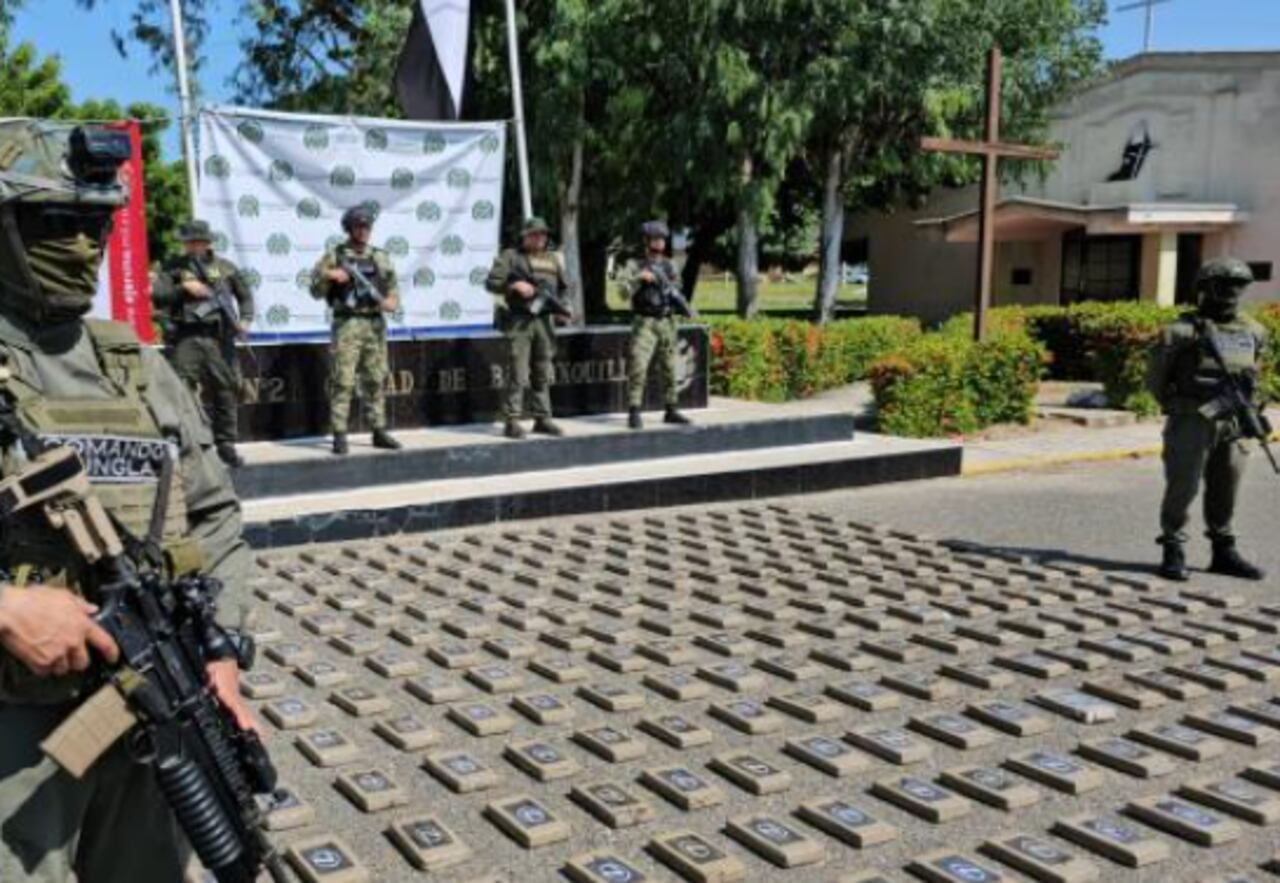 Caleta de cocaína encontrada en Barranquilla.