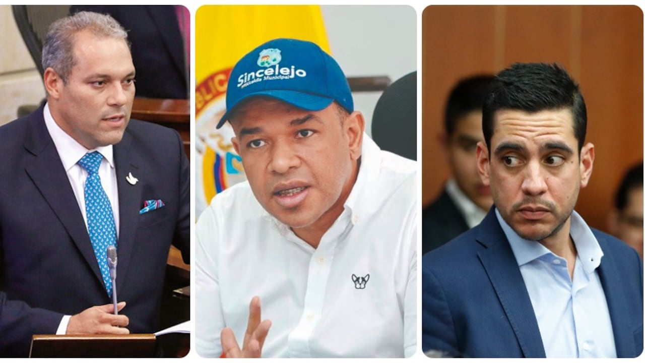 José David Name, Yahir Acuña y Álex Flórez.