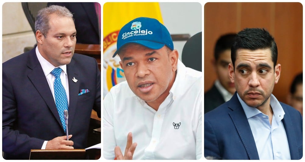 José David Name, Yahir Acuña y Álex Flórez.