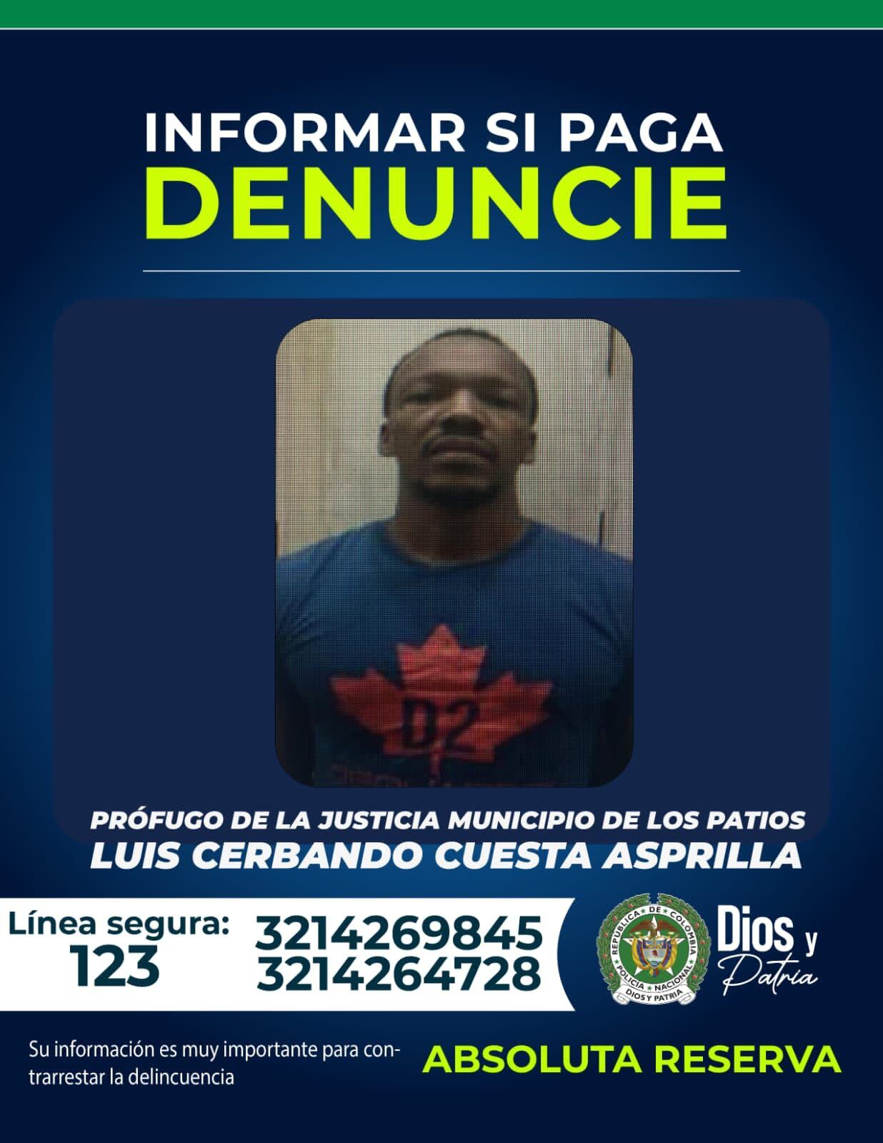 Esta es la persona que esta prófuga.