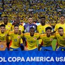 Los jugadores de Colombia posan para una fotografía del equipo antes del partido de semifinales de la Copa América contra Uruguay en Charlotte, Carolina del Norte, el miércoles 10 de julio de 2024. (Foto AP/Jacob Kupferman)