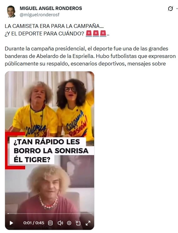 Reedición del video de Valderrama