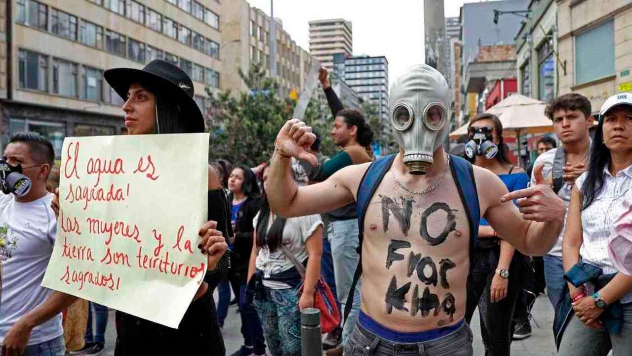 Los líderes ambientales de forma permanente de manifiestan en contra de prácticas que afecten los recursos naturales. Foto: Mauricio Ochoa/Semana