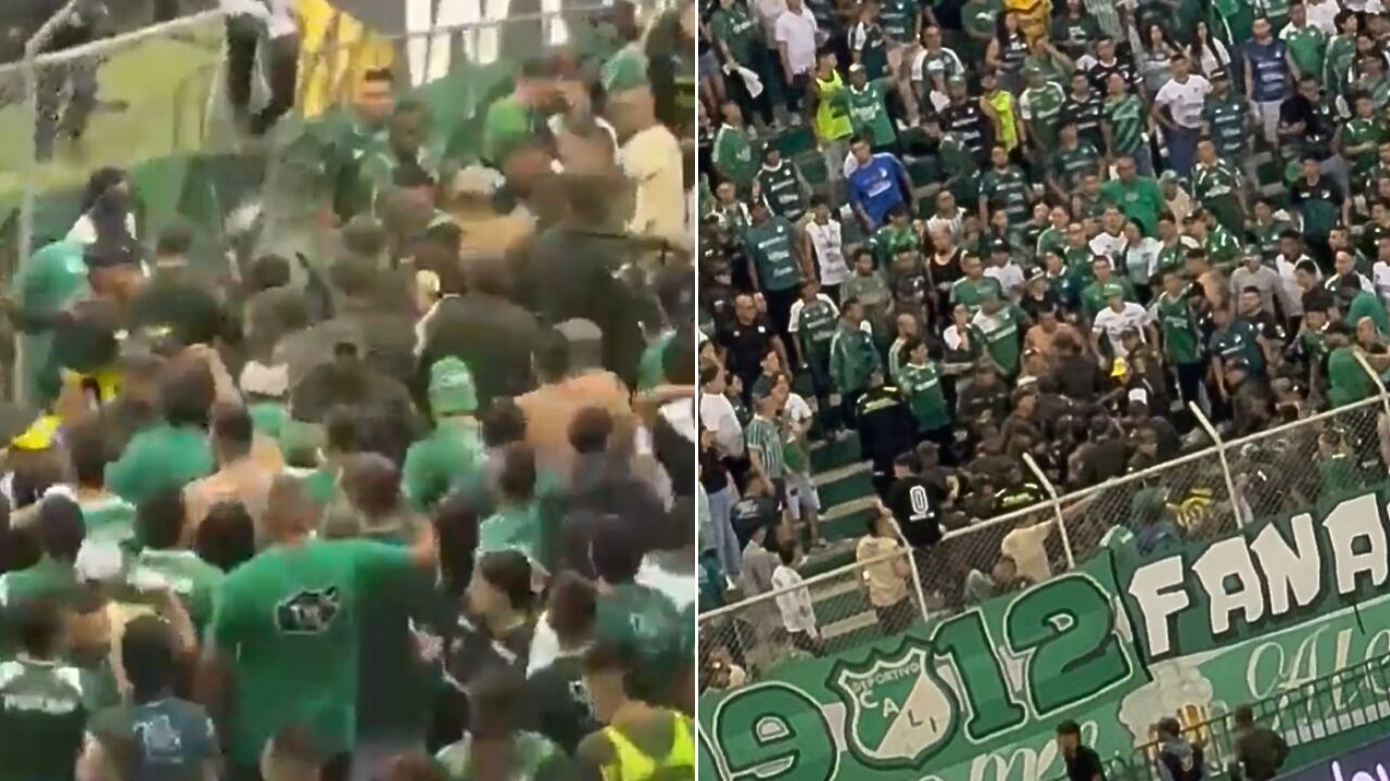 Videos muestran agresiones de aficionados del Cali hacia jugadores luego de la derrota.