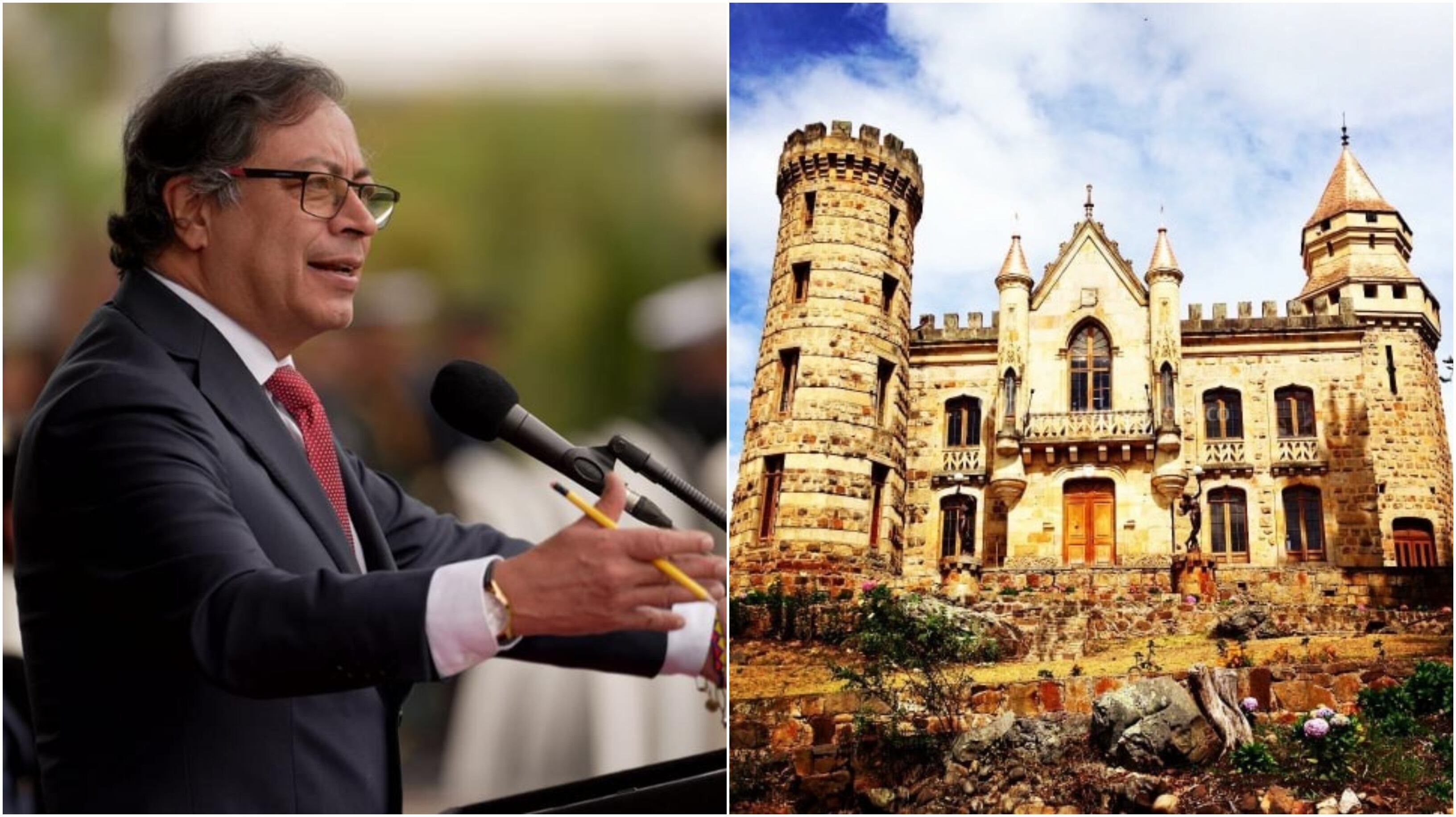 Presidente Gustavo Petro y el Castillo Marroquín