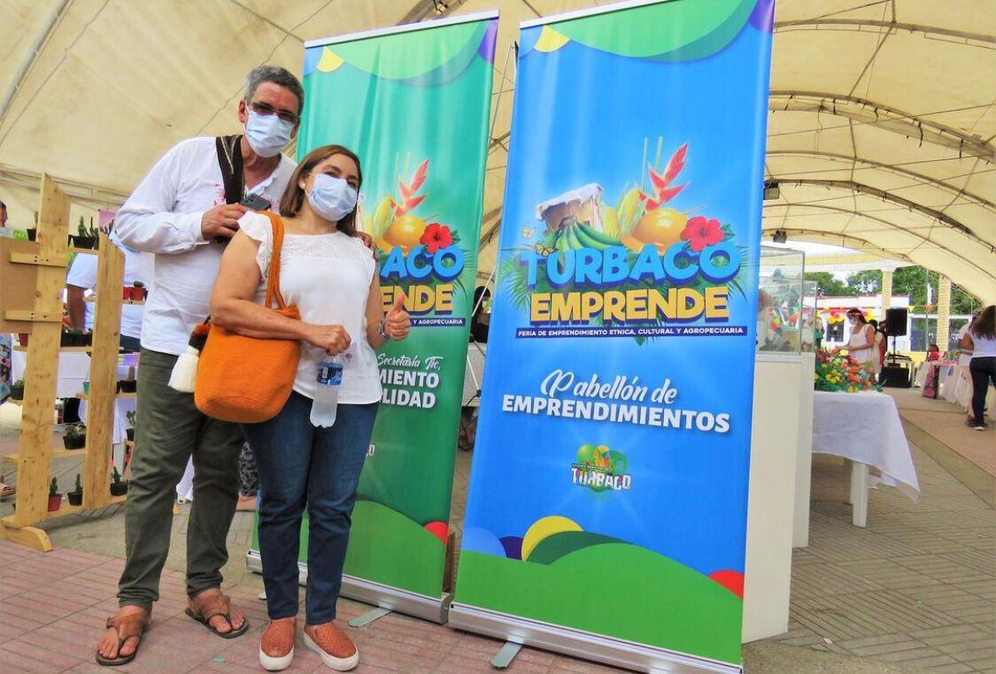 Guillermo Torres Cueter, alcalde de Turbaco en la Feria de Emprendimientos.