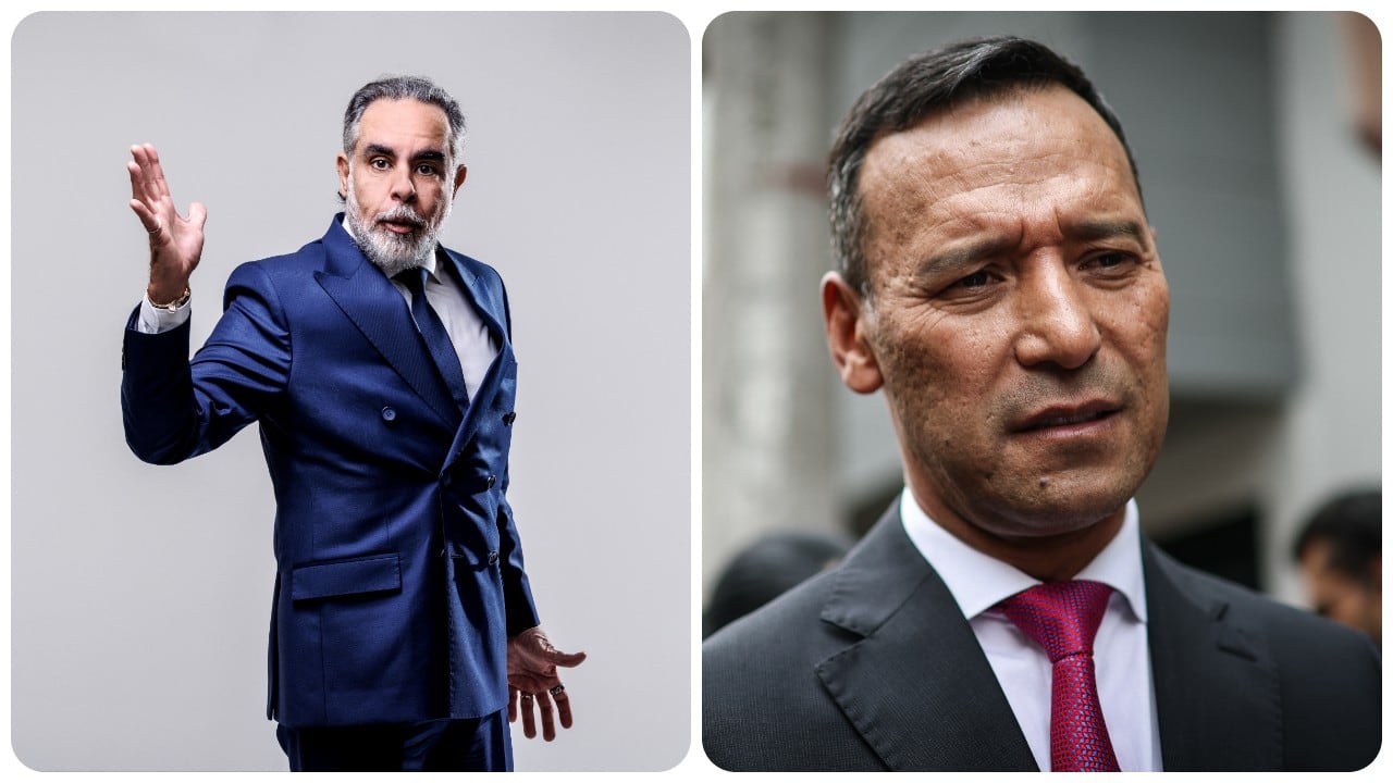 Los ministro del Interior, Armando Benedetti y de Defensa, Pedro Sánchez.