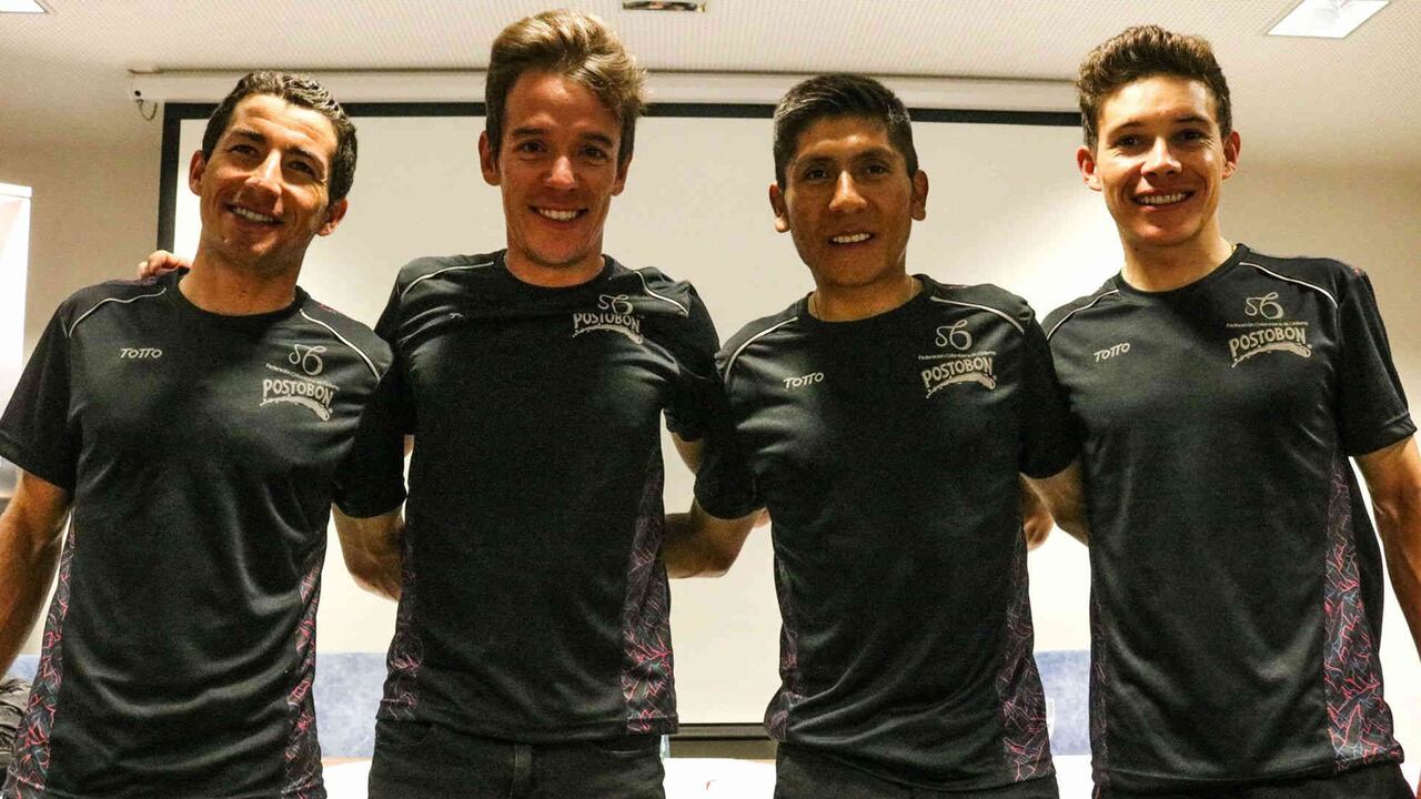 Sergio Luis Henao, Rigoberto Urán, Nairo Quintana y Miguel Ángel López