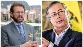 El abogado Fabio Humar y el presidente Gustavo Petro.