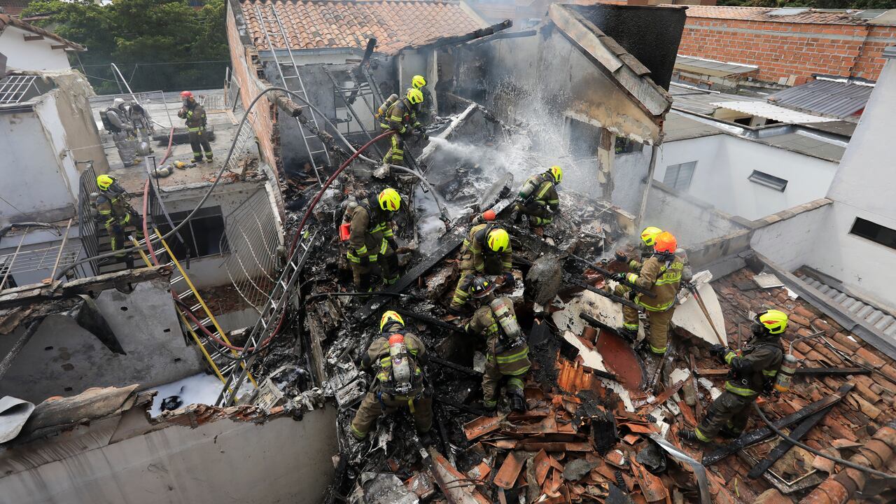 Accidente avioneta en Medellin