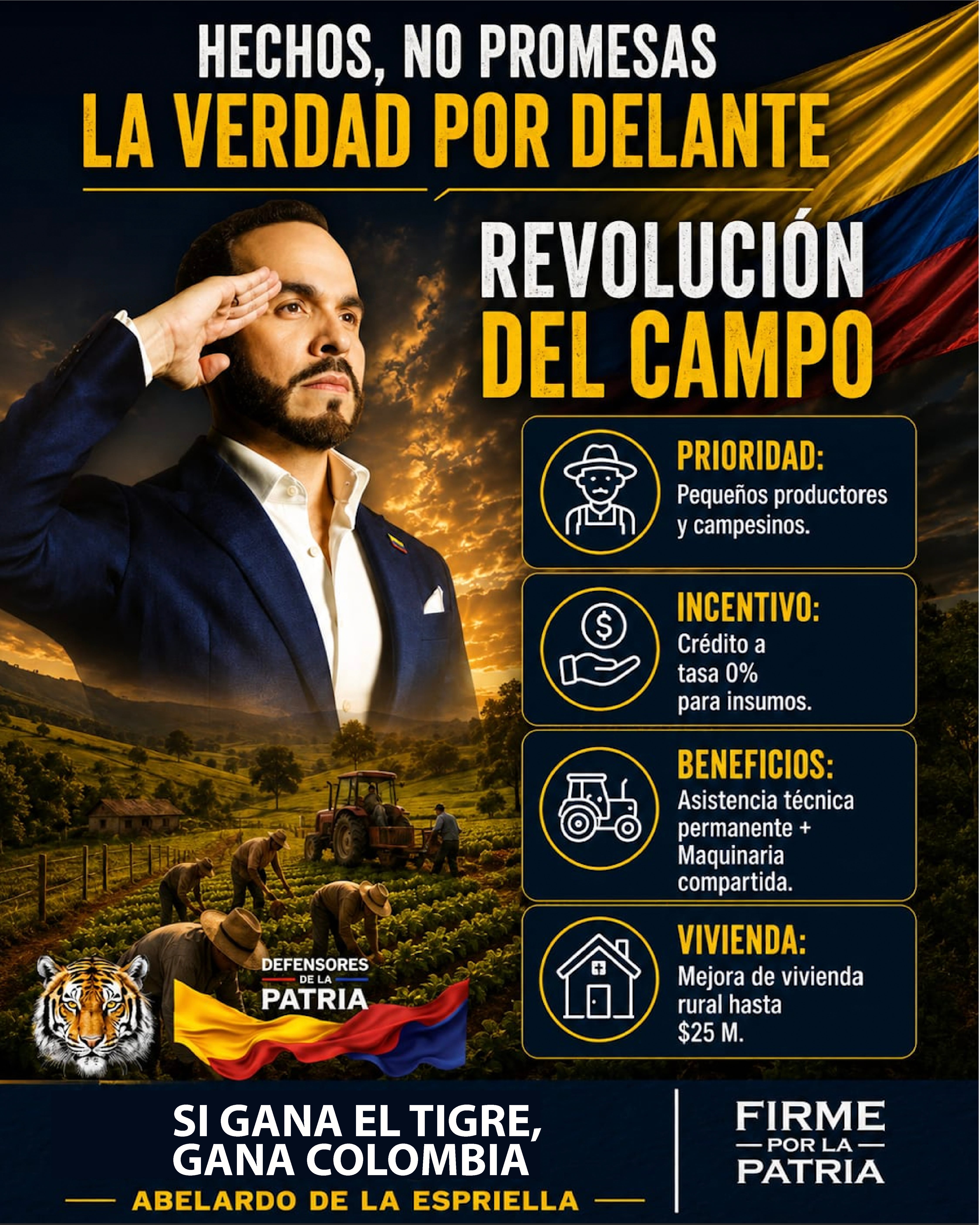 El candidato presidencial Abelardo de la Espriella sobre la revolución del campo.