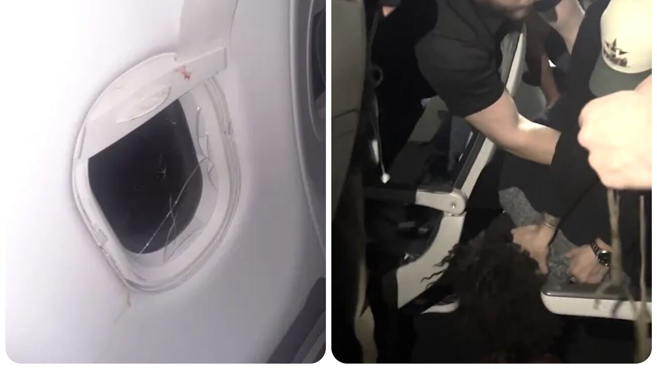 Los viajeros tuvieron que sostener al hombre para que no ocasionara un accidente