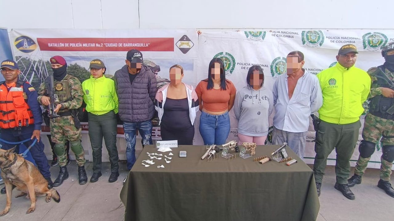 Estos son los presuntos miembros de Los Costeños, Capturados por la Policía en Barranquilla.