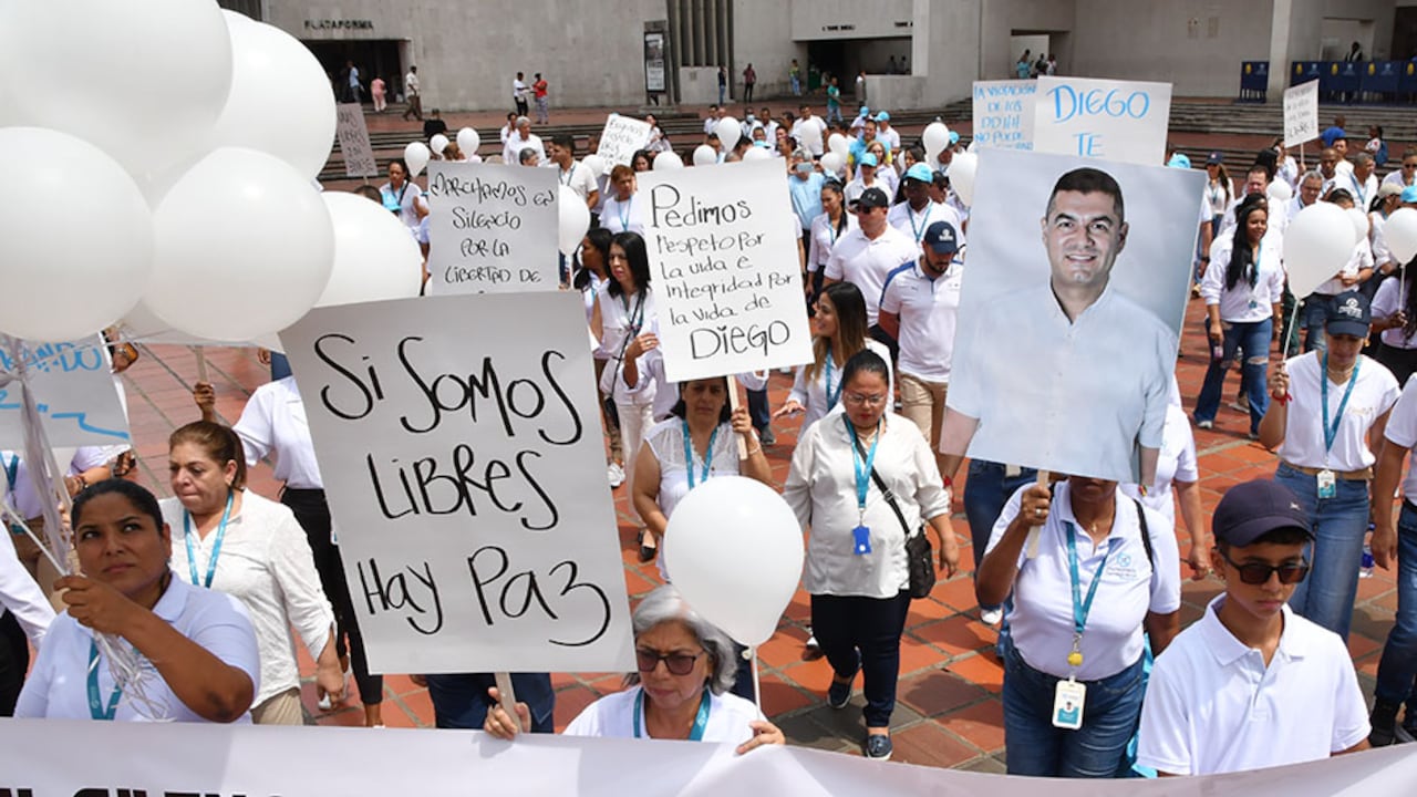 Personería de Cali lideró marcha del silencio por la pronta liberación de exsecretario de Deportes secuestrado en Restrepo, Valle.
