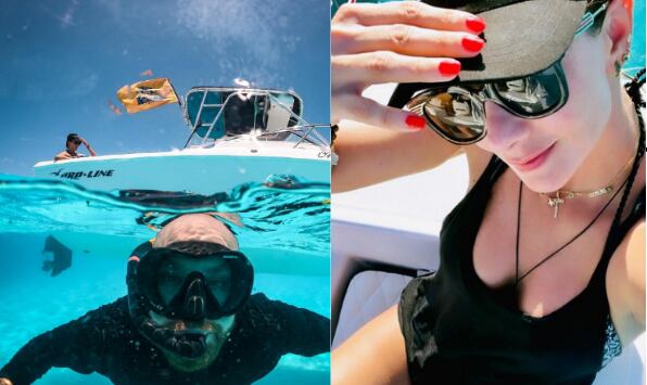 Carolina Cruz y Jamil Farah en San Andrés