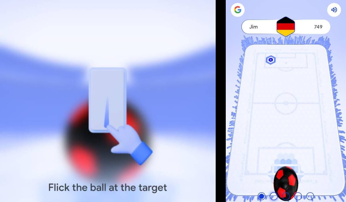Google lanzó un juego de tiros con el balón para celebrar la Eurocopa 2024