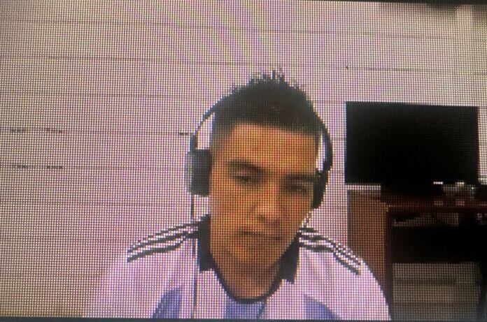 Juan Guillermo Valderrama en la audiencia de Incidente de Reparación Integral a las víctimas.