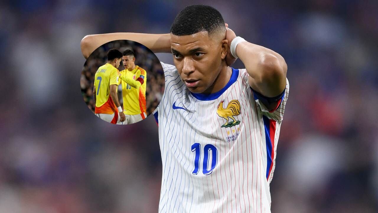 Kylian Mbappé con la Selección Francia / James Rodríguez y Luis Díaz.