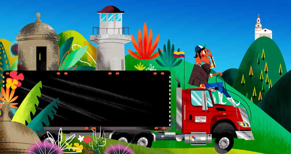 90 galones de acpm consume en promedio la tractomula International 4900, capaz de cargar 32 toneladas, que conduce Brayan desde Bogotá hasta Buenaventura.