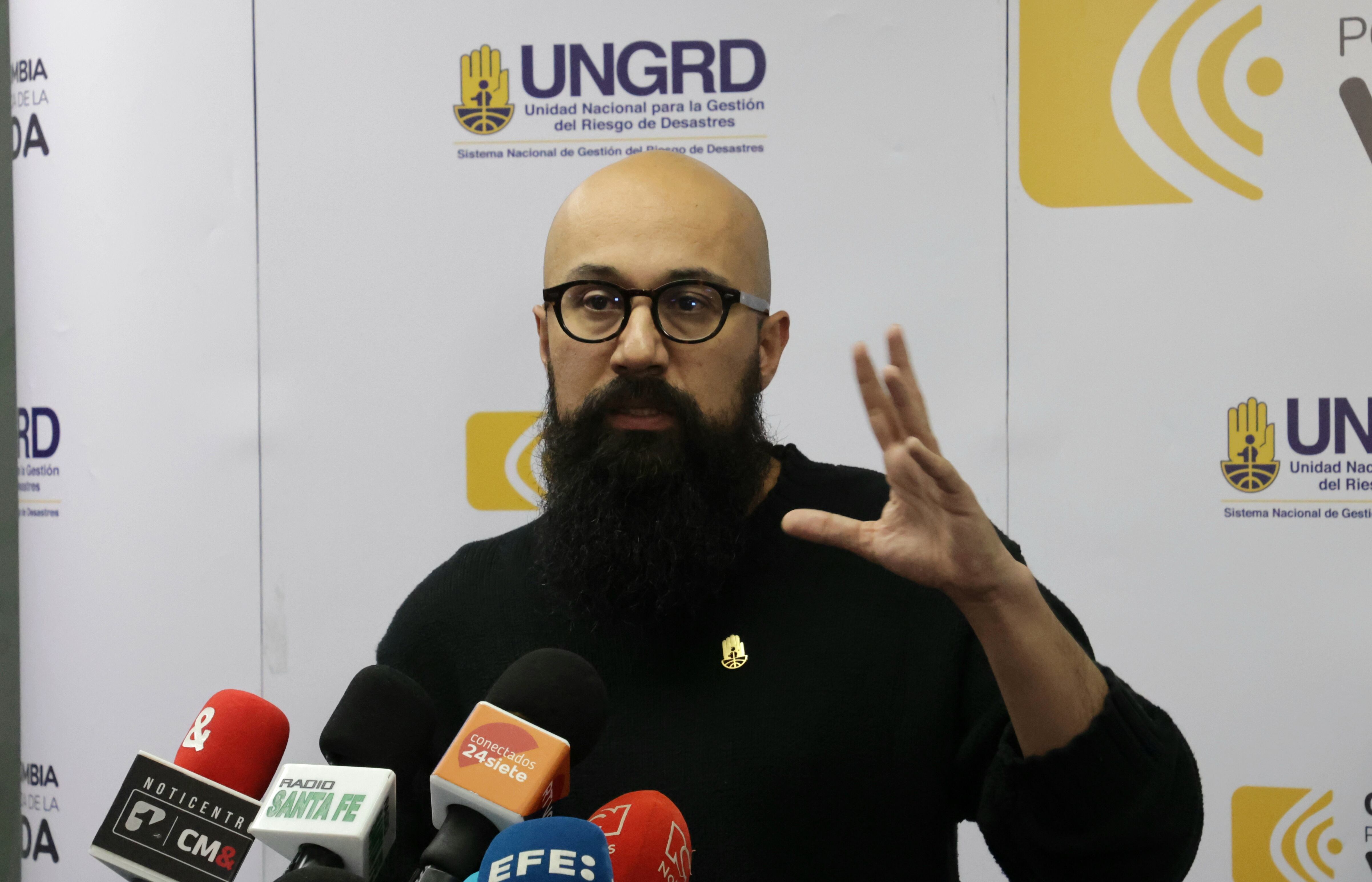 Carlos Carrillo Director de la UNGRD
Rueda de prensa