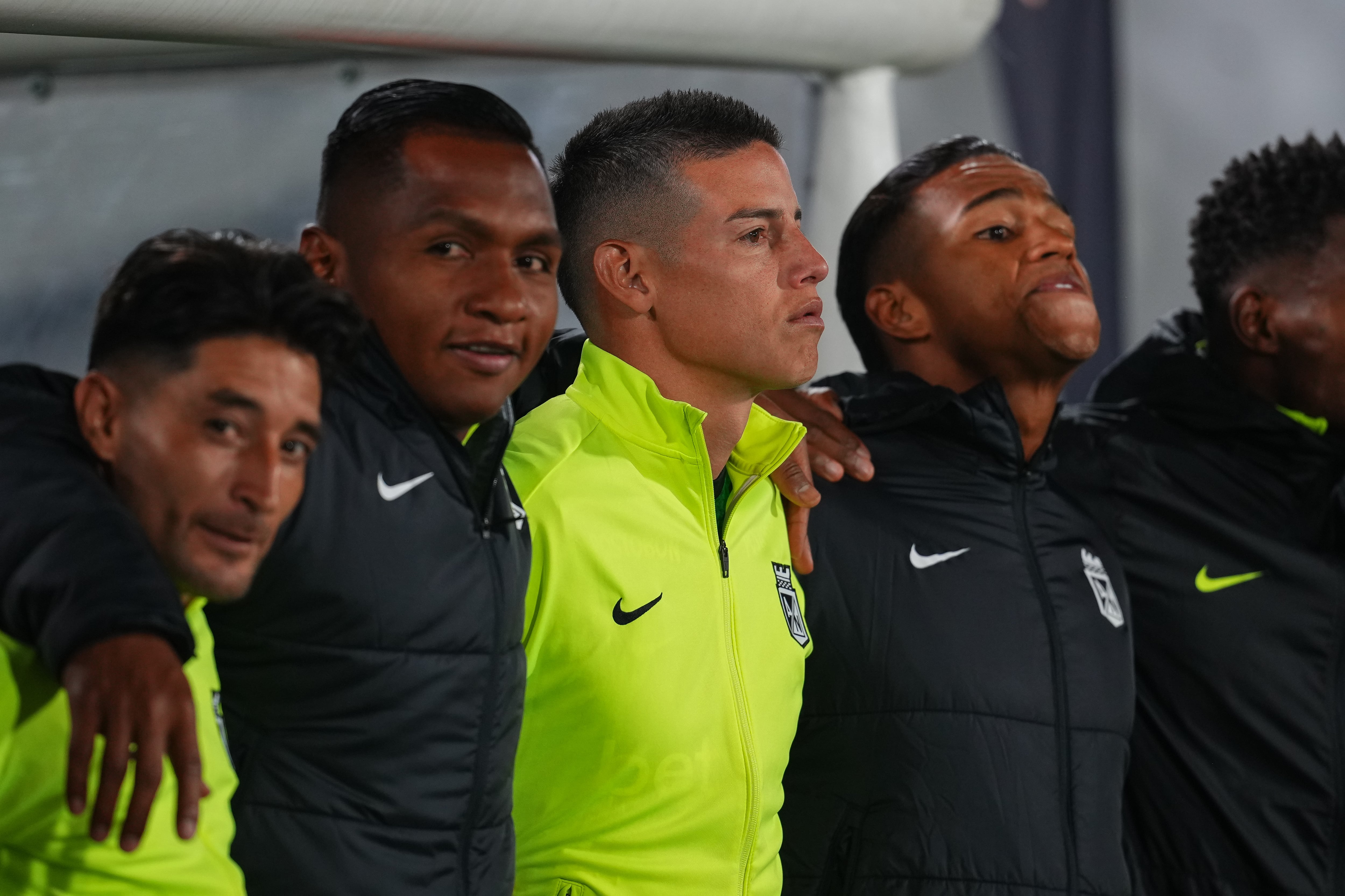 BOGOTA, COLOMBIA - SEPTEMBER 16: James Rodriguez of Atletico Nacional looks on before the Liga BetPlay II 2026 match between Internacional de Bogota and Atletico Nacional at Estadio El Campin on September 16, 2026 in Bogota, Colombia. (Photo by Andres Rot/Getty Images)