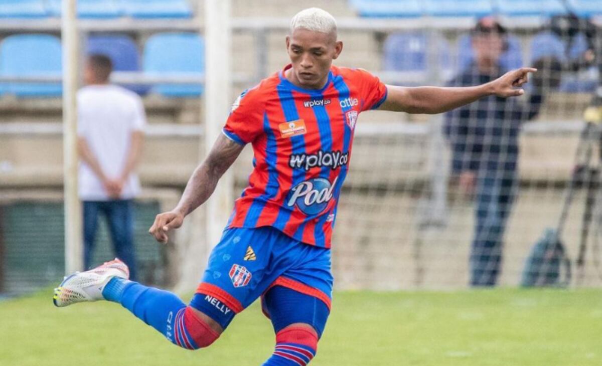 Jermein Peña en partido de la Liga Betplay con Unión.