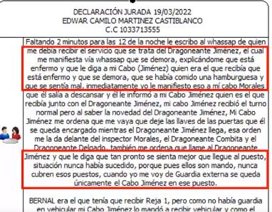 La Fiscalía presentó chat, videos y declaraciones para demostrar la responsabilidad de un cabo en la fuga de alias Matamba