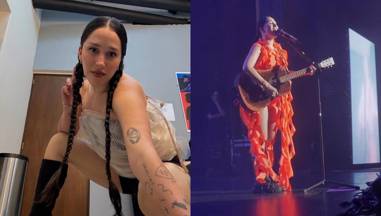 La cantante bumanguesa Elsa y Elmar se retiró del escenario en el teatro Jorge Eliecer Gaitán luego de fallas técnicas