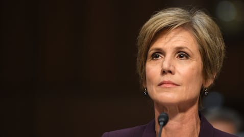 (FILES) Former acting Attorney General Sally Yates prepares to testify on May 8, 2017, before the US Senate Judiciary Committee on Capitol Hill in Washington, DC. Cornell University on October 6, 2026, named Sally Yates, a former top US prosecutor, to assess the elite college's handling of an alleged 2024 gang rape of a student that has provoked national outrage. The incident, as alleged in a graphic lawsuit filed last month, has drawn accusations that the Ivy League institution in New York state failed to properly punish the men involved. Cornell said that Sally Yates, who served as deputy US attorney general from 2015 to 2017 and briefly led the Justice Department, would conduct a "detailed review" of the university's response to the rape allegations. (Photo by JIM WATSON / AFP)