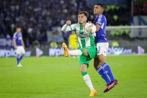 Bogotá. Junio 24 de 2023. Millonarios FC enfrenta a Atlético Nacional en juego válido por la Final de la Liga BetPlay I-2023 en el estadio Nemesio Camacho el Campin. (Colprensa - Mariano Vimos)