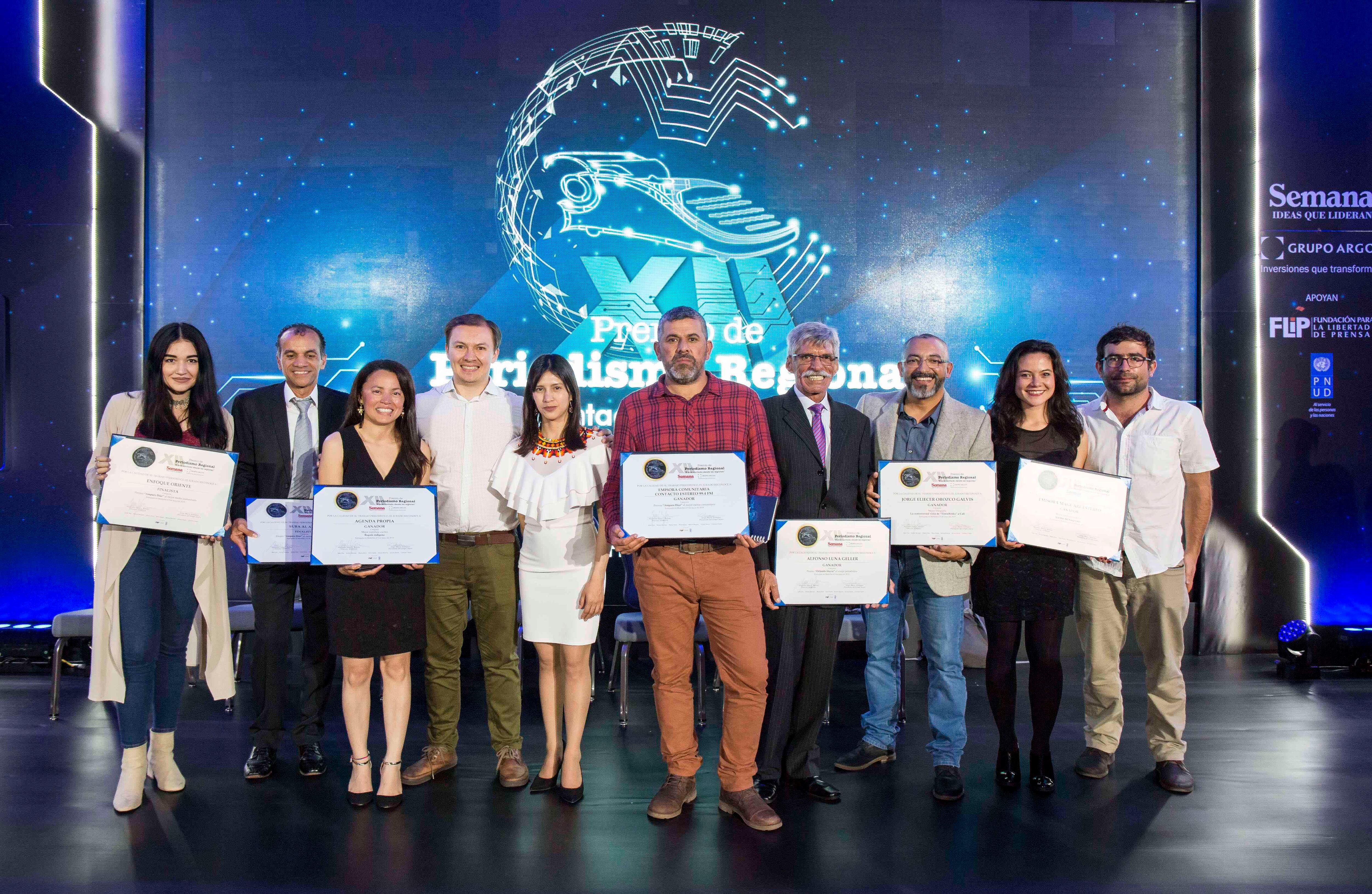 Ganadores del Premio de Periodismo Regional Semana - Grupo Argos: El país contado desde las regiones 2019