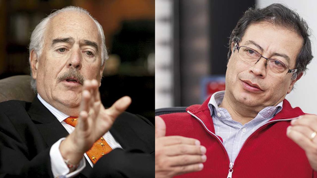 El expresidente Andrés Pastrana y Gustavo Petro.