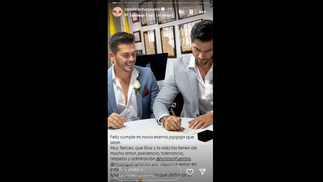 Carolina Cruz festejó boda de uno de sus mejores amigos.