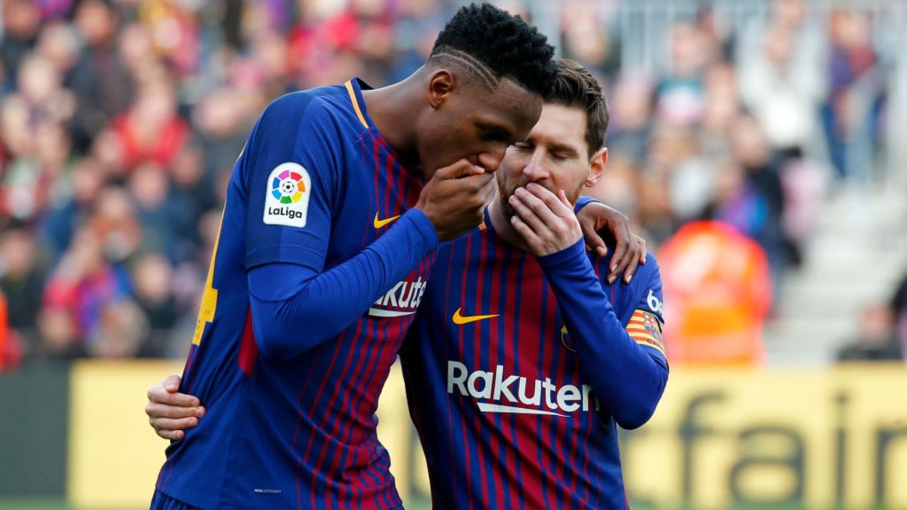 Yerry Mina cuando estaba en Barcelona.