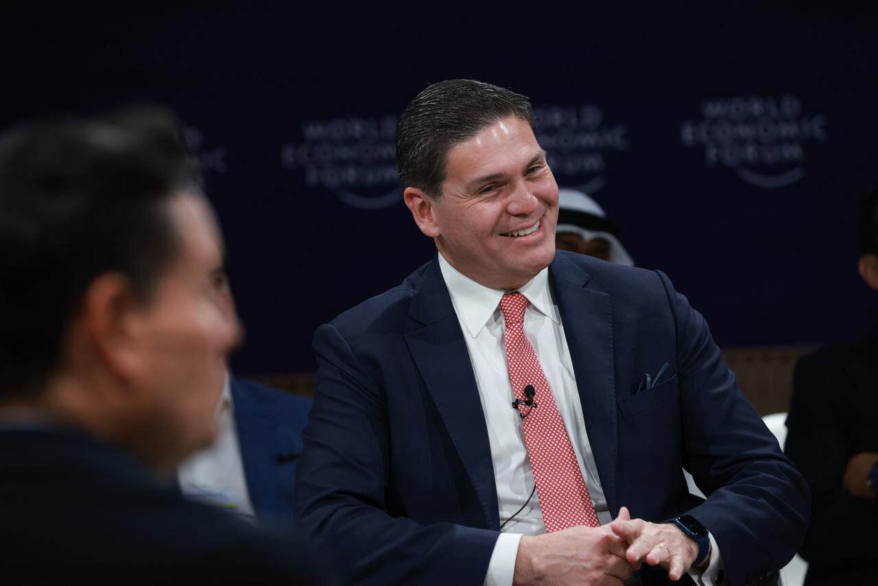 El precandidato Juan Carlos Pinzón en el Foro Económico Mundial.