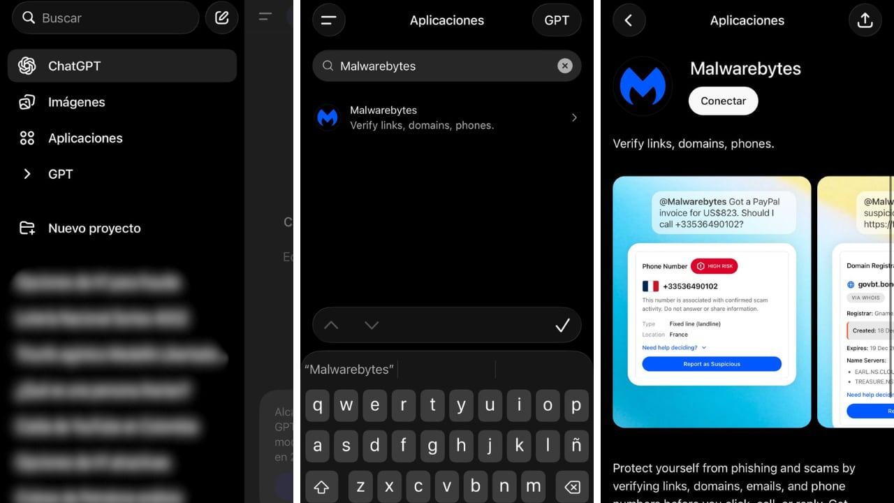 Con unos pocos clics, es posible verificar números de teléfono, correos o enlaces directamente desde el asistente inteligente.