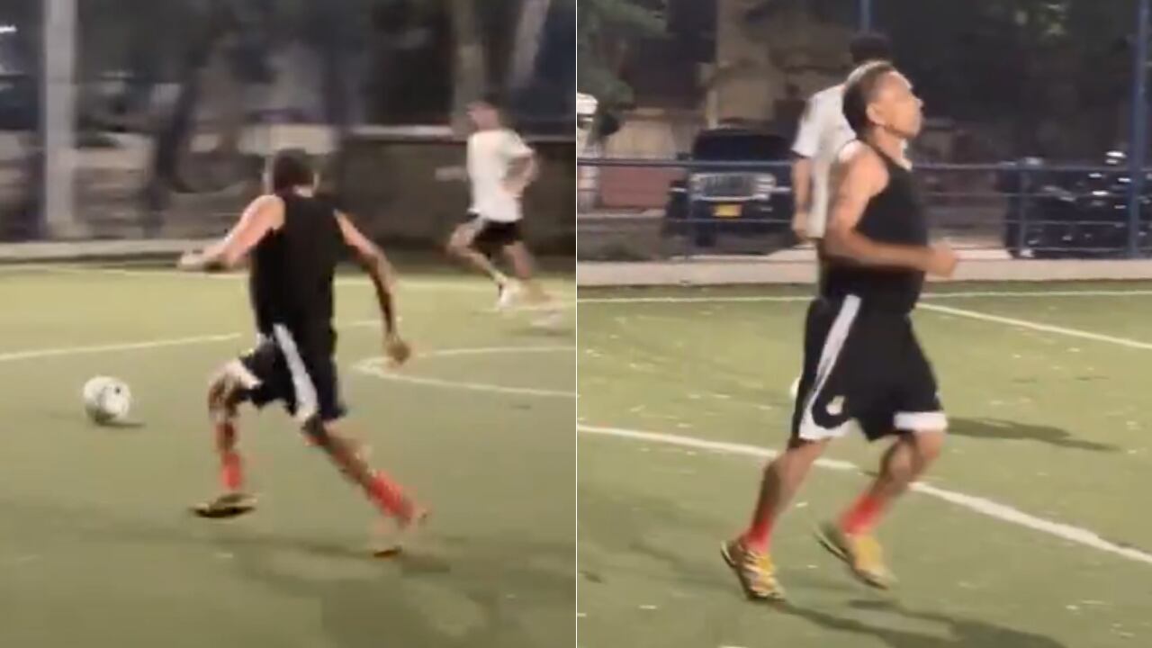 Papá de Luis Díaz dejó en evidencia sus dotes de delantero