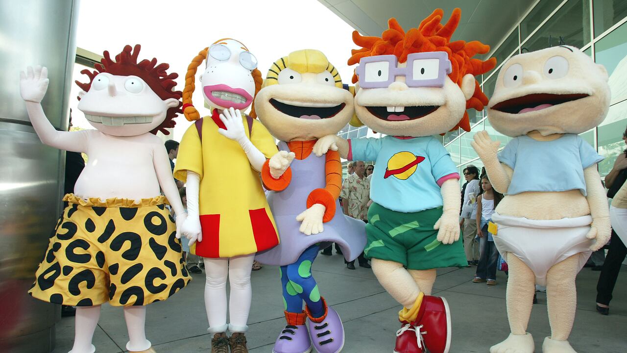 Rugrats and Thornberrys pose at the premiere and after-party for "Rugrats Go Wild" at the Cinerama Dome on June 1, 2003.