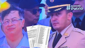 El presidente Gustavo Petro y el hoy teniente coronel, Sammy Rodríguez, quien fue su edecán.