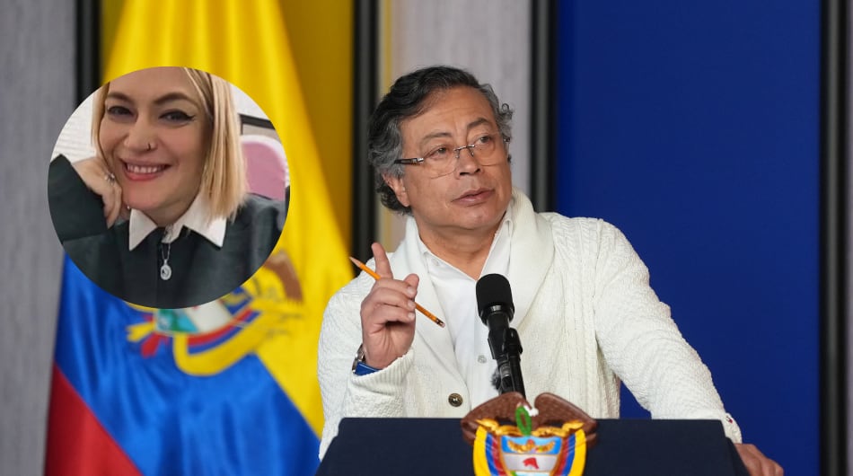 Gustavo Petro y la jueza Vivian Polanía.