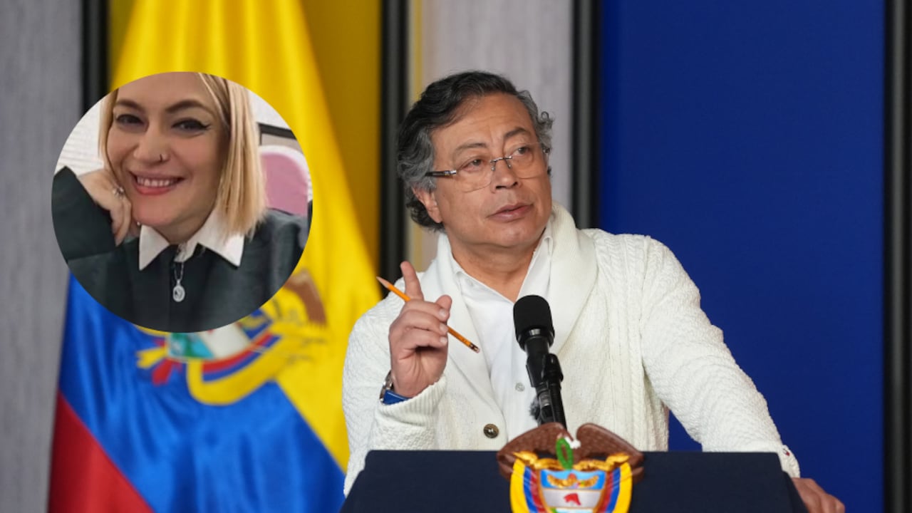 Gustavo Petro y la jueza Vivian Polanía.