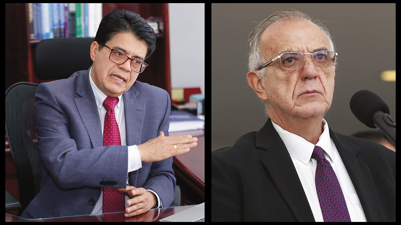 José Reyes Rodríguez y el exministro de Defensa Iván Velásquez.