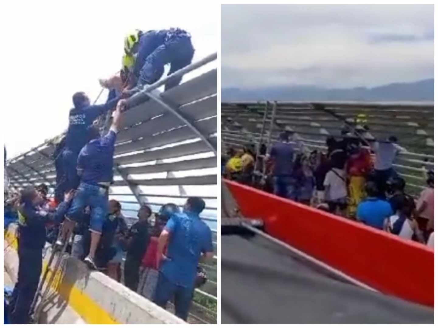 Estos fueron momentos del rescate.