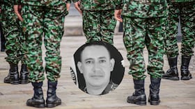 Imagen referencia de militares y el suboficial que fue asesinado en este hecho.