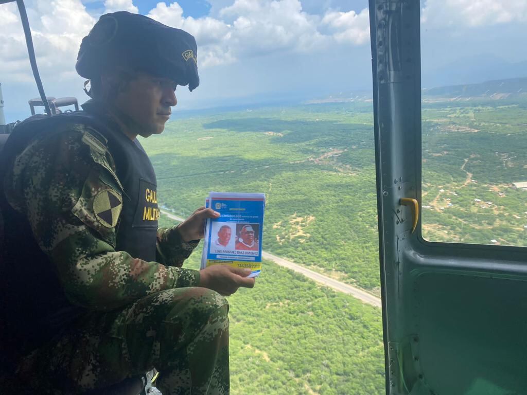 Fuerzas Militares están en la búsqueda de Luis Manuel Díaz.